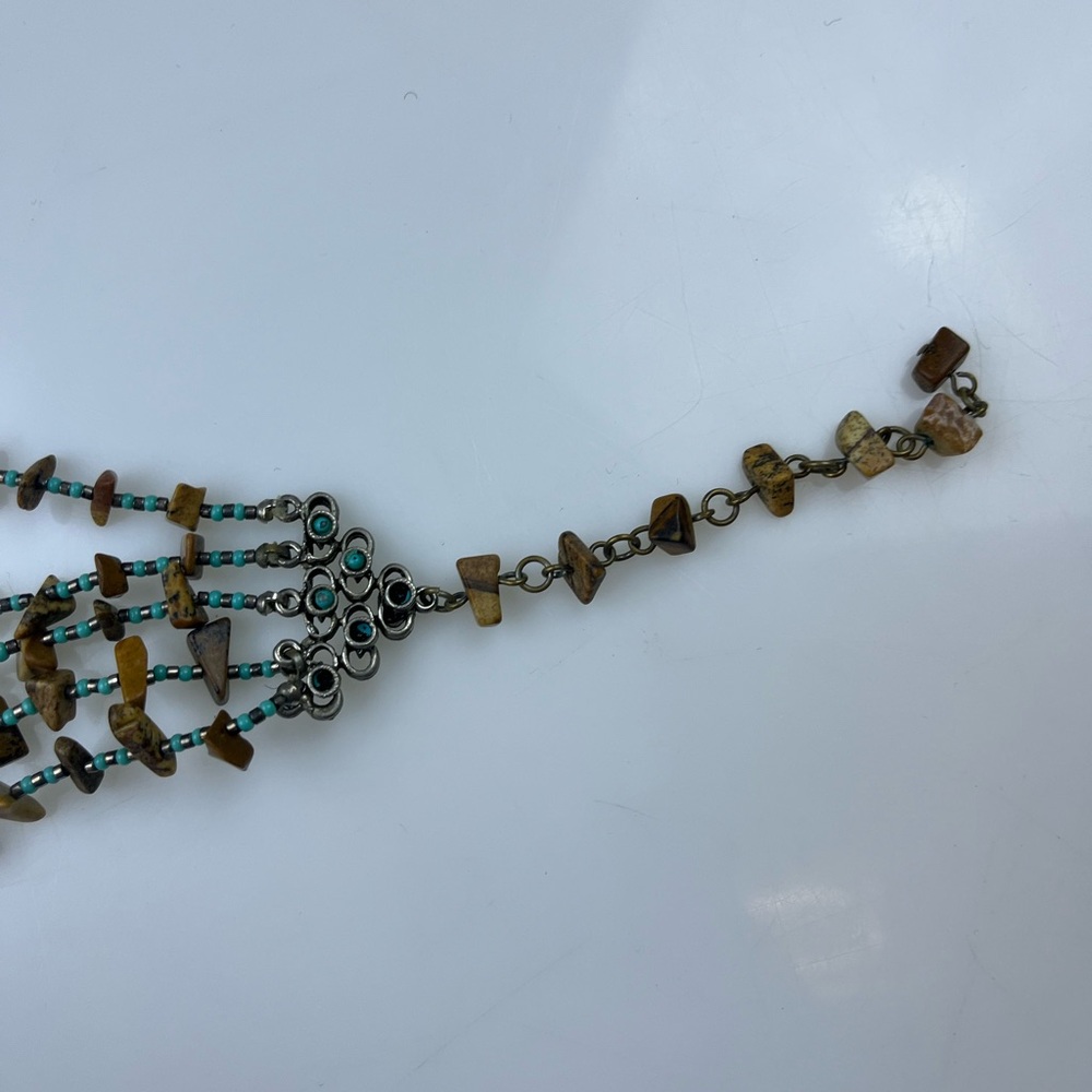 Graziano Beaded Multiple Layer Statement Necklace… - image 7